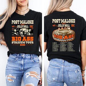 POST MALONE T-Shirt, The Big Ass Stadium Tour 2025 Shirt, Rapper Jelly Roll Tee
